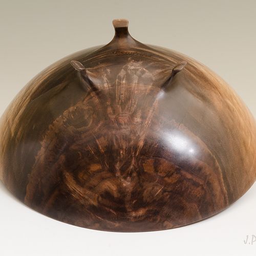 Footed Walnut Bowl