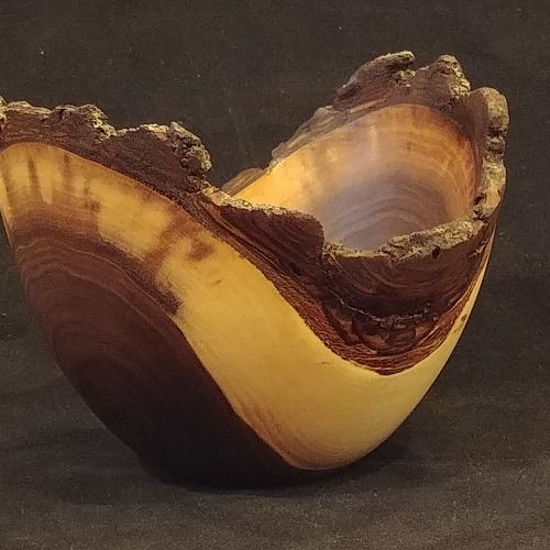 Natural edge black walnut bowl