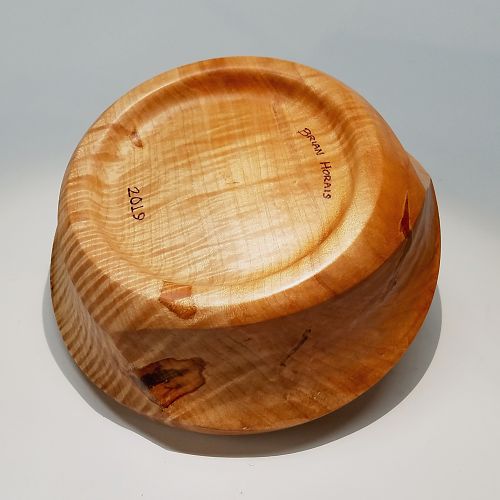 Bottom View - Twisted Figured Maple Bowl