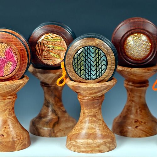 Maple Burl Yo-Yo Displays