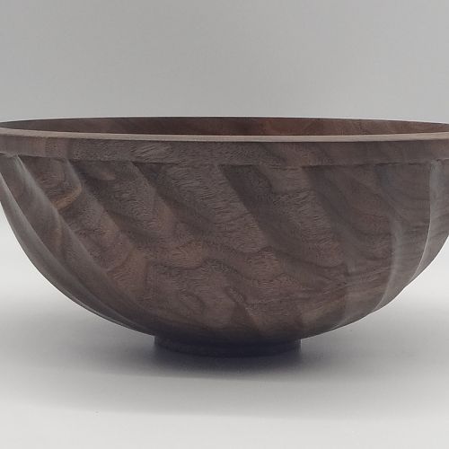 Walnut Fluted Bowl