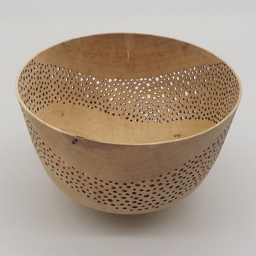 Soft Maple Pierced Bowl - Top View