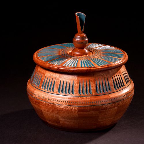 mahogany lidded box