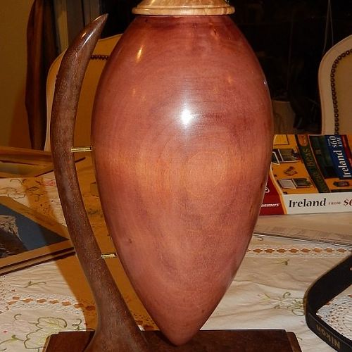 Lidded maple hollow form