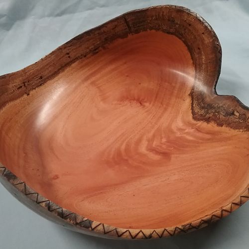Mahogany Heart Shaped Crotch Bowl