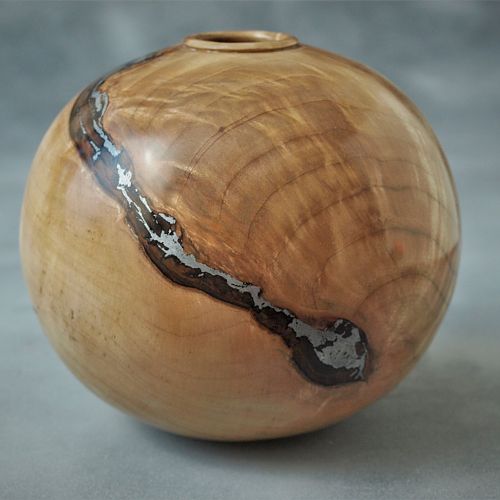 Maple Burl with metal inlay
