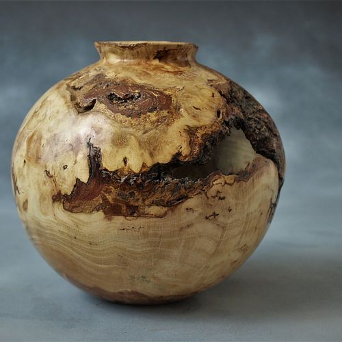 Honey locust burl hollow form