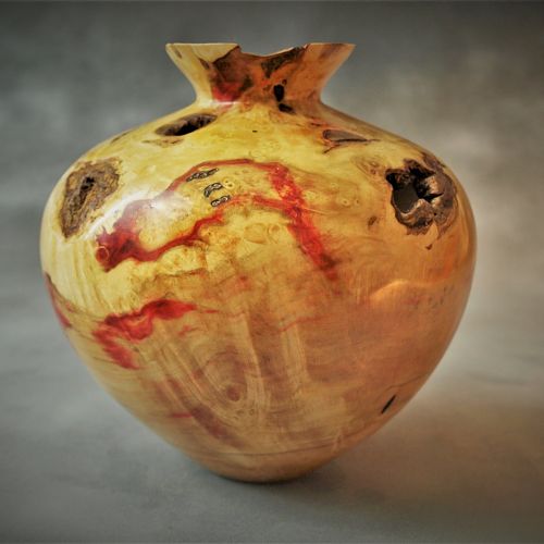 Boxelder burl vase.