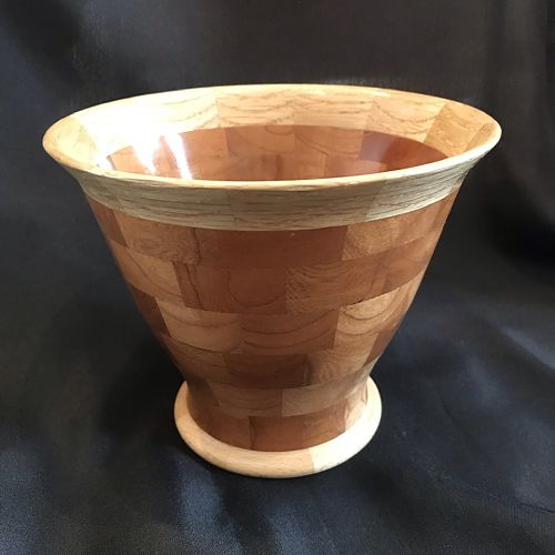 Cherry, white oak and beech bowl