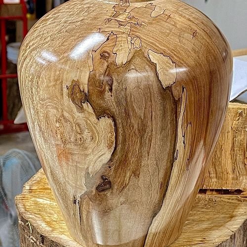Spalted maple hollow form