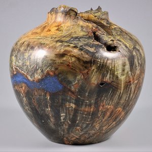 Natural edged burl hollow form