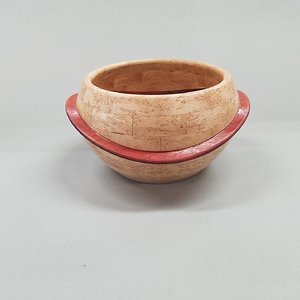 Segmented Wave Bowl: Birds-eye Maple / Padauk