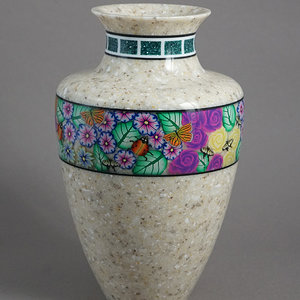 Polymer Clay Millefiori Corian Vase