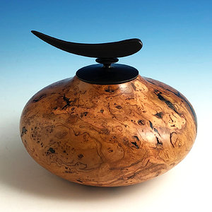 Cherry burl hollow form.