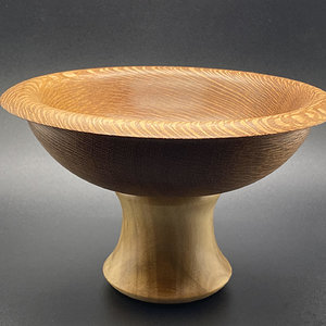 Lacewood pedestal bowl