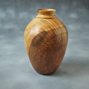 Curly maple vase