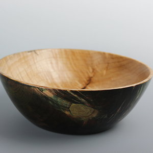 Maple Bowl with metal and color