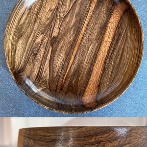 Black limba platter