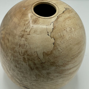 maple burl hollow form.