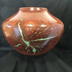 Eucalyptus with turquoise inlay