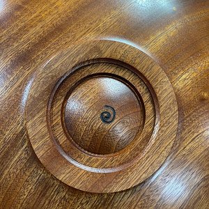 Sapele platter - foot detail