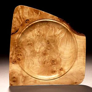 Maple burl platter.