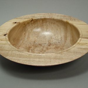 Wide Rimmed Myrtlewood Bowl