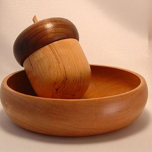 Acorn with cherry bowl