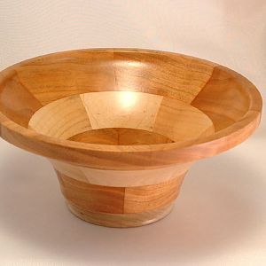 Cherry and maple segmented bowl