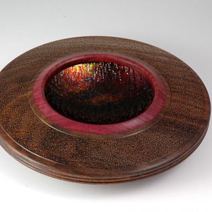 Walnut/Glass Bowl