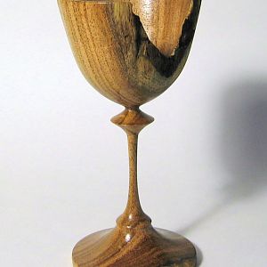 Sorta-Natural edge Mesquite goblet