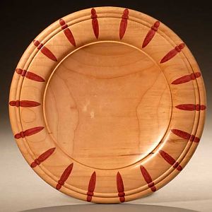maple and purple heart platter
