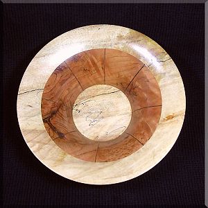 Segmented Cherry Burl & Spalted Maple Bowl