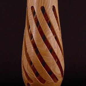 Spiral Slotted Ash Vase