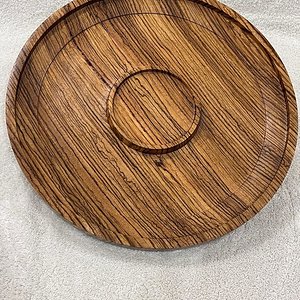 Zebrawood chip and dip platter