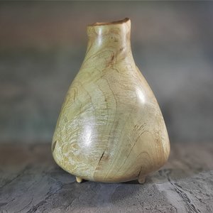 Erlenmeyer Footed Natural Edge Ash Flask