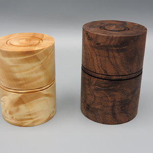 Pair of Figured Boxes