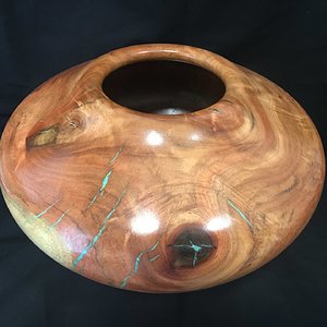 Eucalyptus with turquoise inlay