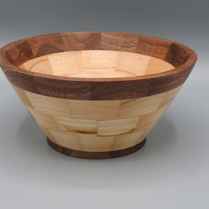 Walnut and Maple Segmented Bowl