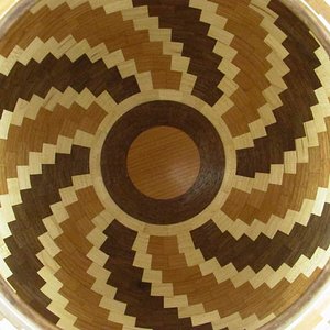 Segmented spiral bowl inside view