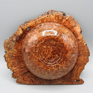 Chechen Burl Winged Bowl Back View