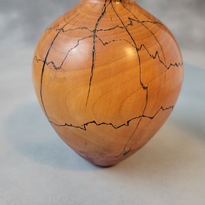 Pear Vase with faux cracking