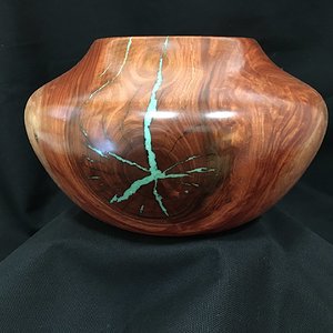 Eucalyptus with turquoise inlay