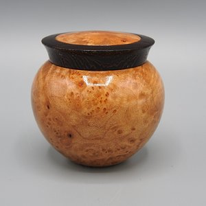 Maple Burl and Wenge Lidded Box