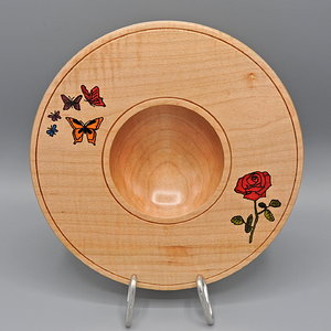Butterfly and Rose Platter