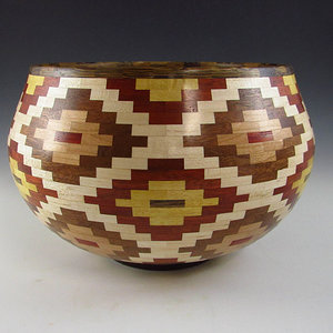 Segmented Multi-colored Bowl