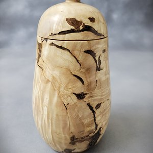 Maple Burl Lidded Jar