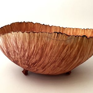 Arbutus Menzies Burl 3 Footed Bowl Morphed