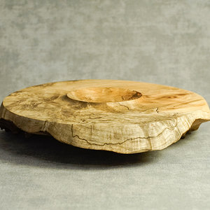 Silver Maple Platter w/ Natural Feet