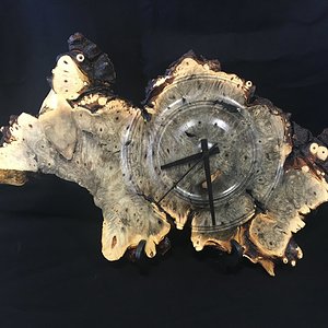 Buckeye burl wall clock